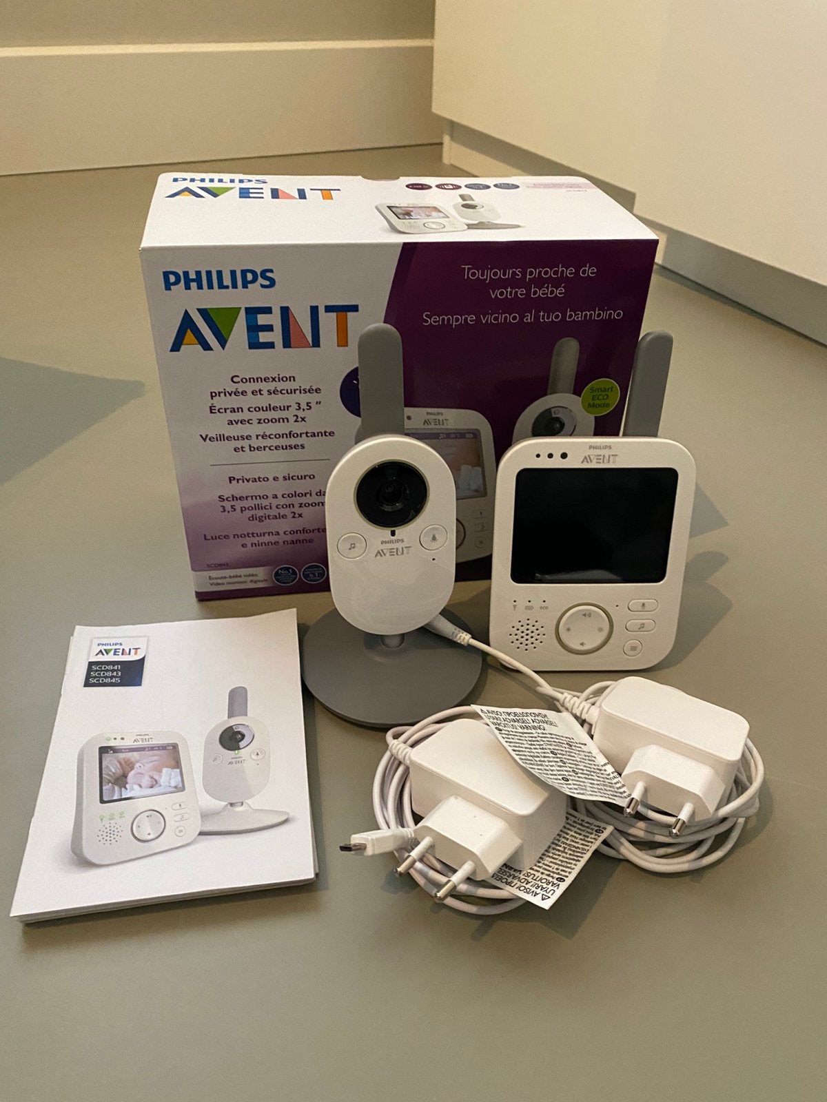 Philips Avent SCD843 Video Babyfoon met Camera, Ophalen of Verzenden, Zo goed als nieuw, 250 meter of meer, Camera