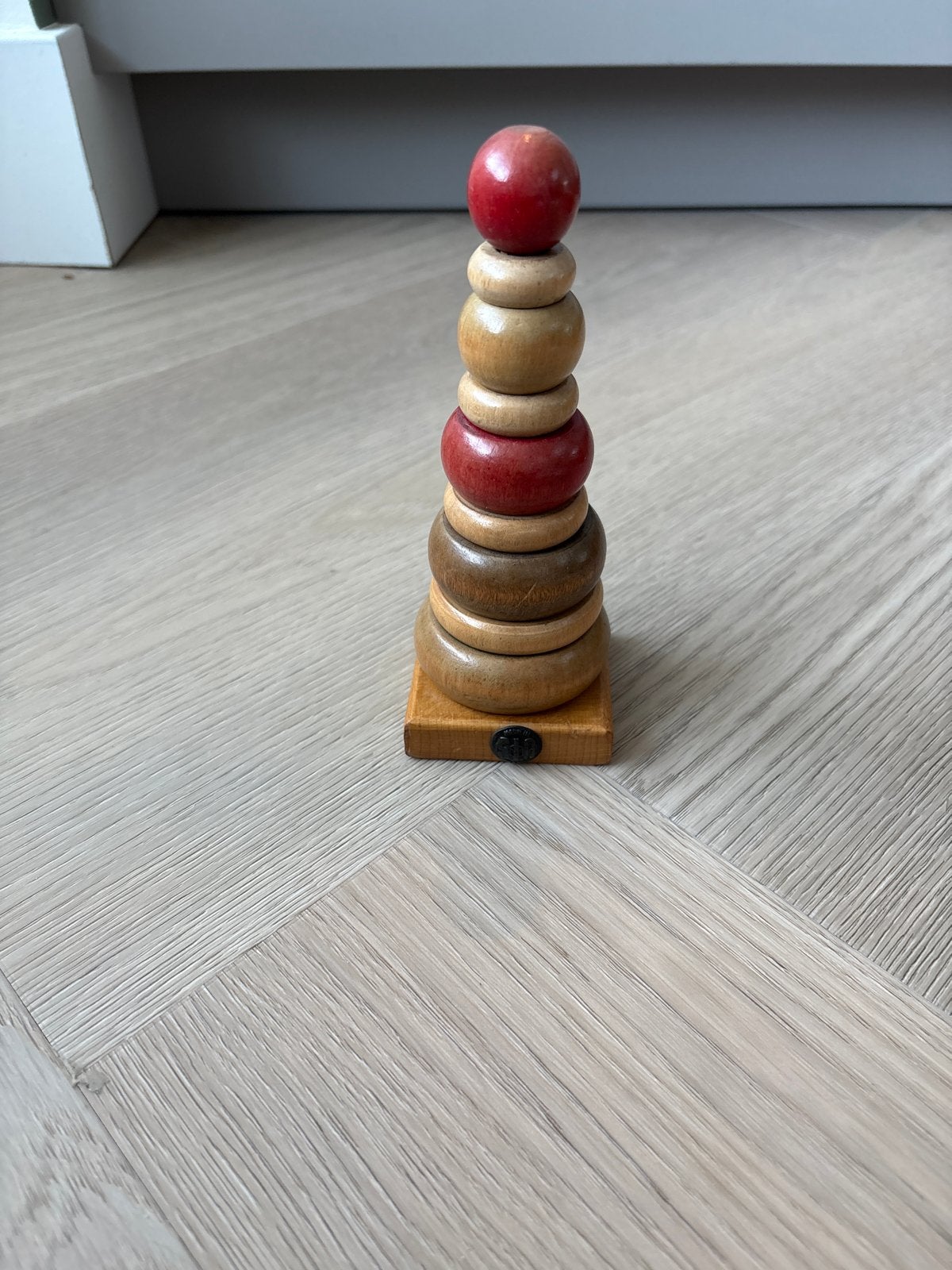 SIO Oude Houten Stapeltoren - Vintage Speelgoed, Ophalen of Verzenden, Gebruikt, Overige typen
