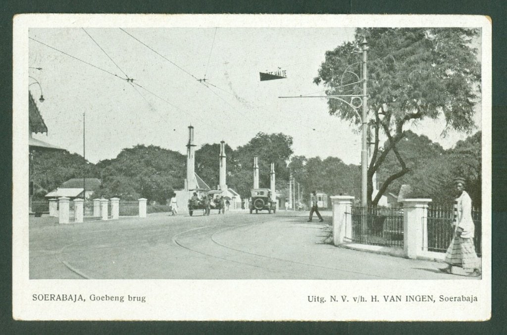 AK Nederlands Indie Soerabaia Goebeng brug, Verzamelen, Ophalen of Verzenden, Voor 1920, Ongelopen