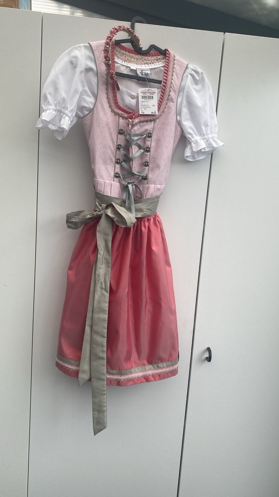 Roze Dirndl Jurk van Bergweiss Zwerge, Maat 152, Nieuw, Ophalen of Verzenden, Knielengte, Roze
