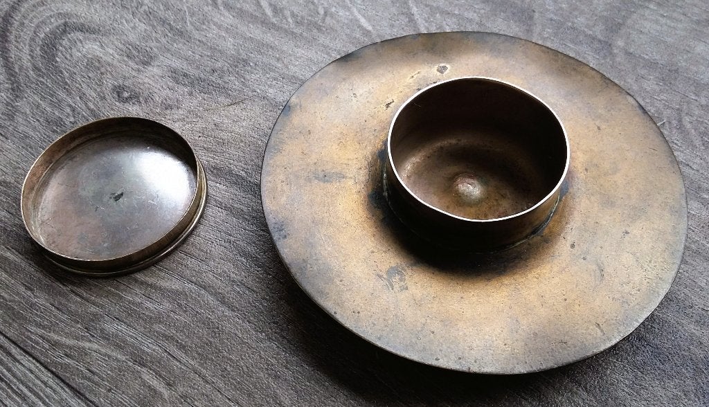 18-19 de eeuws Zilver Zilveren Hostie Doos Hostiedoos PIXIS, Ophalen of Verzenden, Zilver