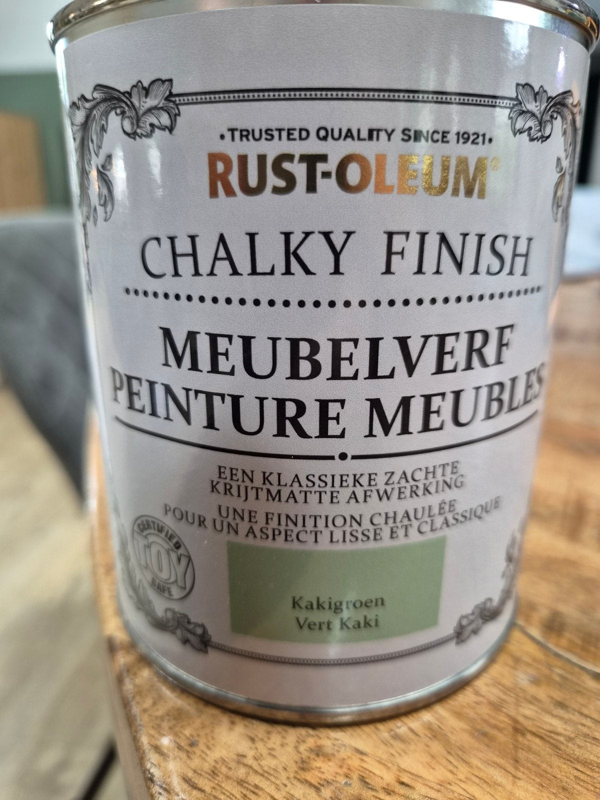 Rust-Oleum Chalky Finish Meubelverf Kakigroen, Doe-het-zelf en Verbouw, Ophalen of Verzenden