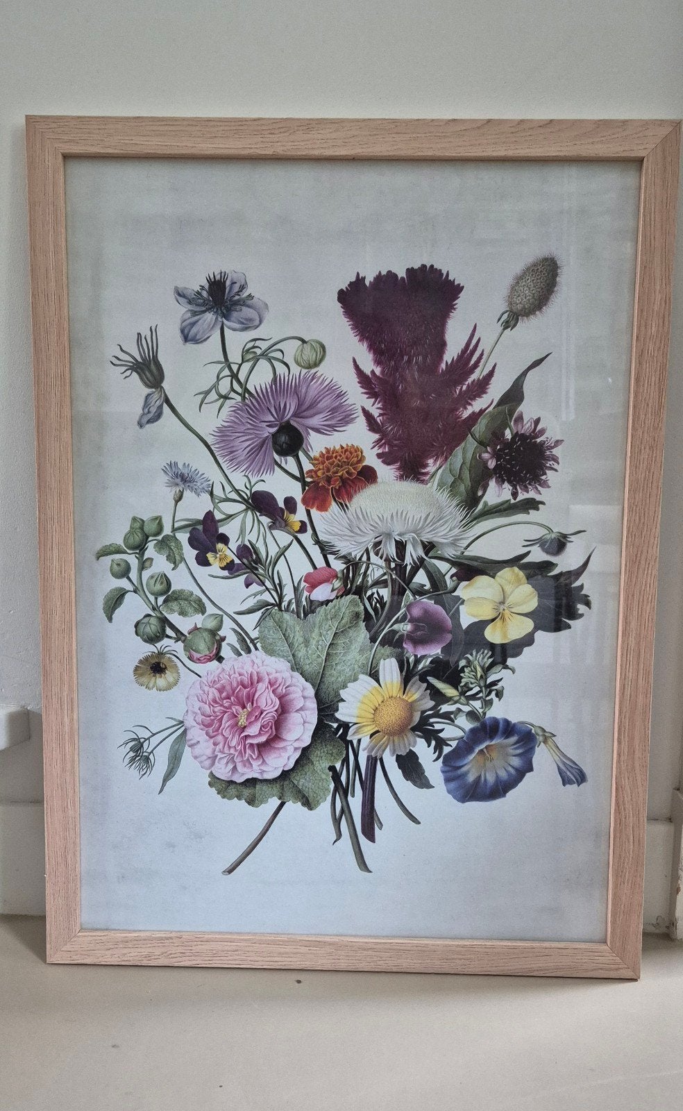 Poster kleurrijk boeket bloemen Rijksmuseum 75x55cm, Ophalen, Gebruikt, Foto of Poster, 75 cm of meer