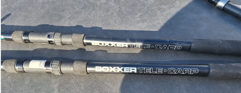 4 x karper telescoop vakantie hengel, Watersport en Boten, Ophalen, Zo goed als nieuw, Werphengel