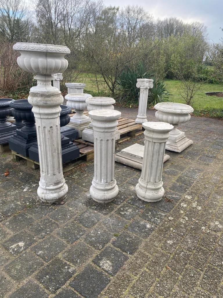 Ronde romeinse betonnen pilaren/zuilen/sokkels/staanders, Ophalen, Nieuw