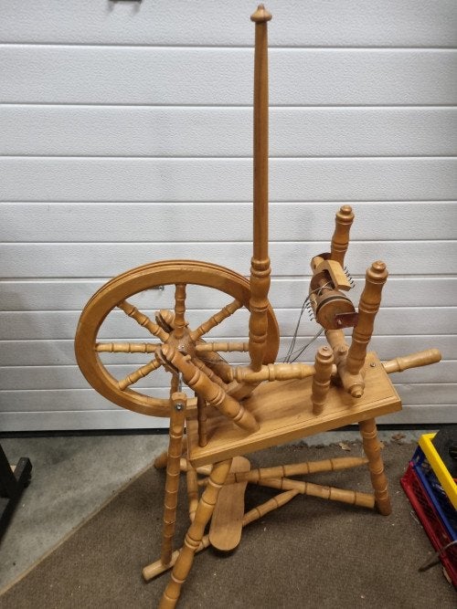spinnewiel van licht eikenhout, Ophalen of Verzenden, 'T Olde Gre-j, Info@toldegrej.nl, Endepoelstraat 20f Didam
