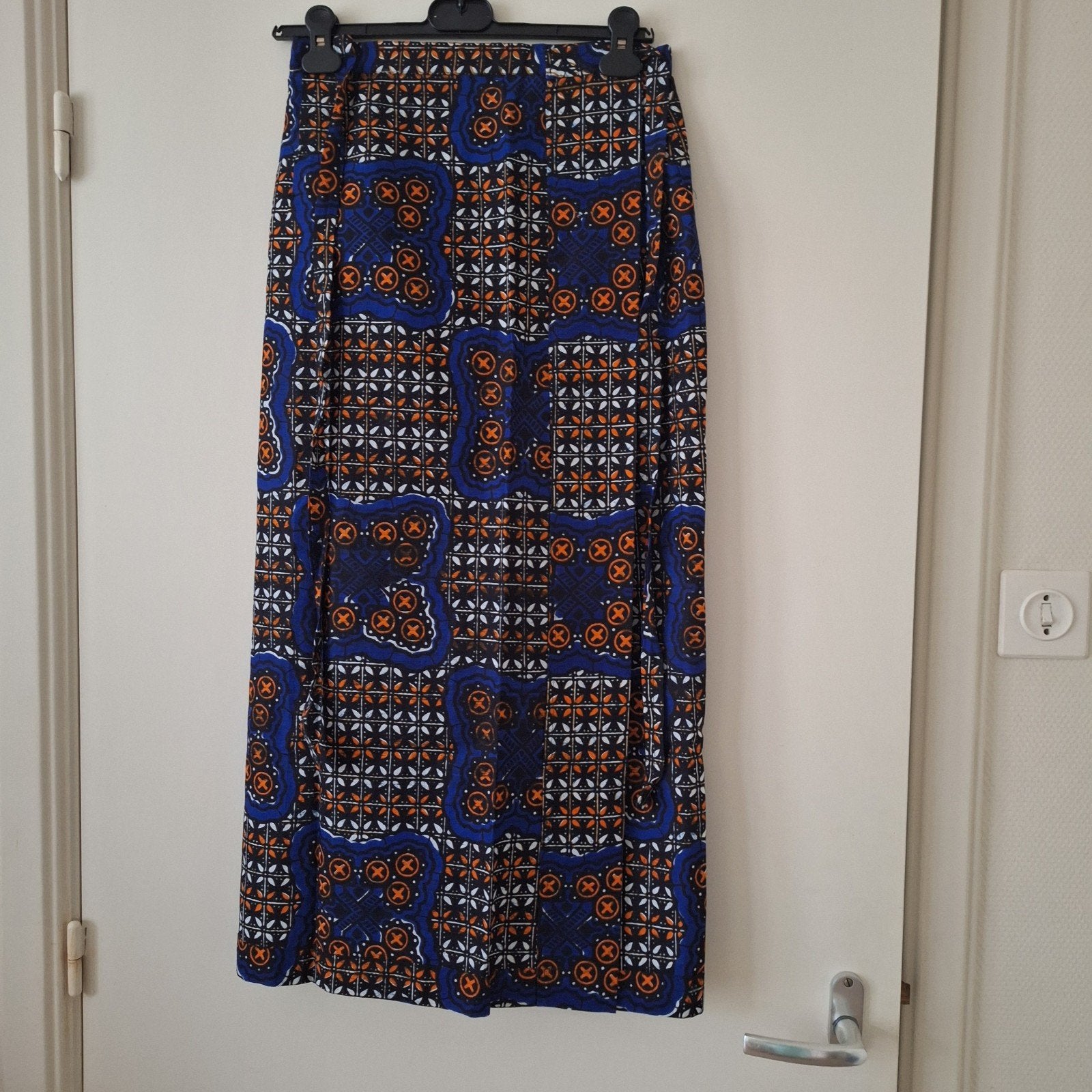 Rok met top en stola Afrikaans Nieuw, Maat 38/40 (M), Blauw, Afrika, Nieuw
