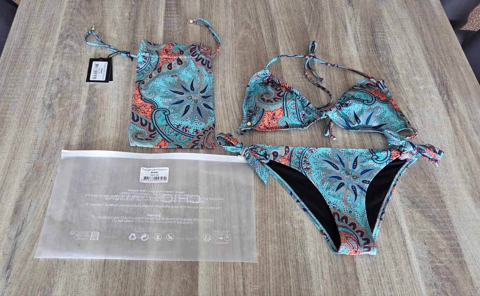 nieuwe chic by lirette triangle bikini nobelos maat 38, Meerkleurig, Nieuw, Ophalen of Verzenden, Bikini