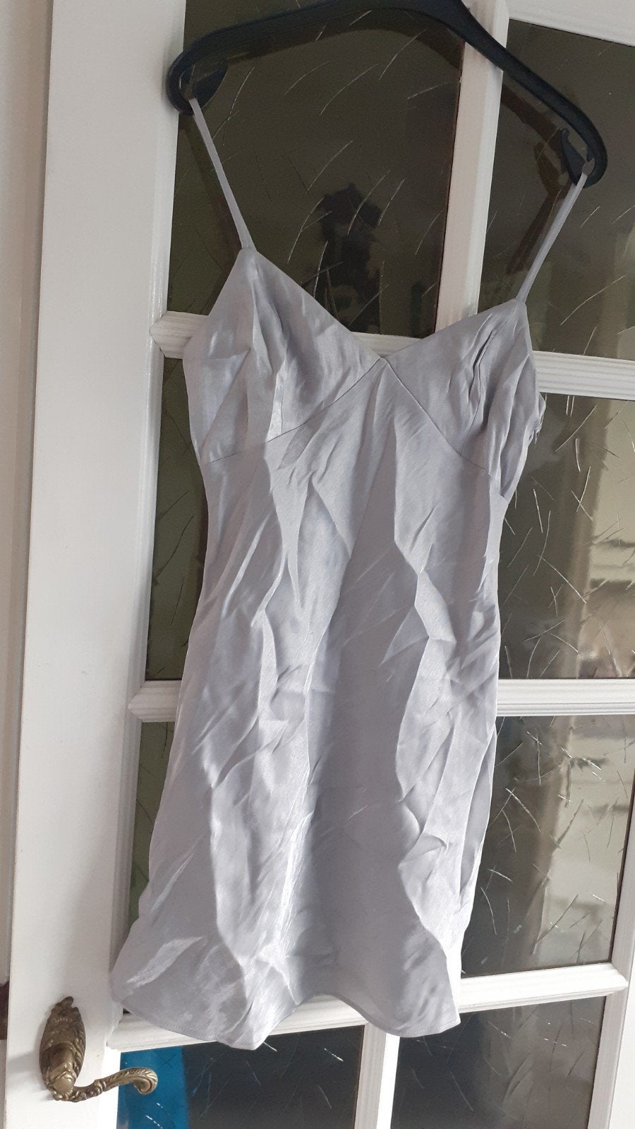 Zilveren satijnen slipdress van Divided (H&M), Ophalen of Verzenden, Nieuw