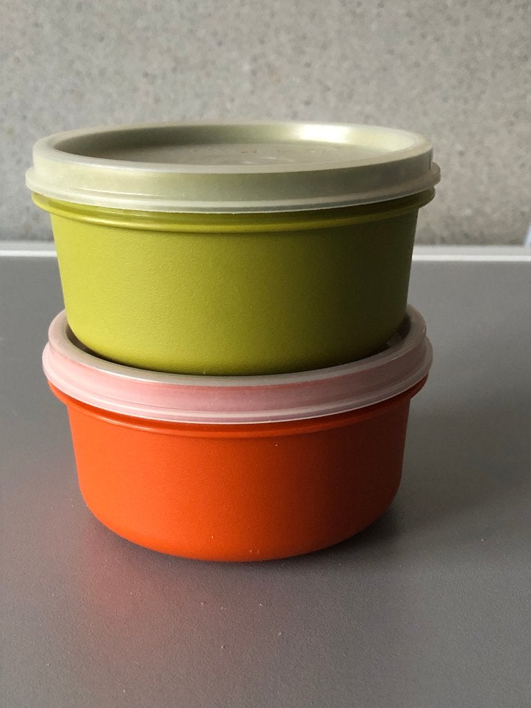 Retro Tupperware, Huis en Inrichting, Keuken | Tupperware, Zo goed als nieuw, Bus of Trommel, Groen, Ophalen of Verzenden