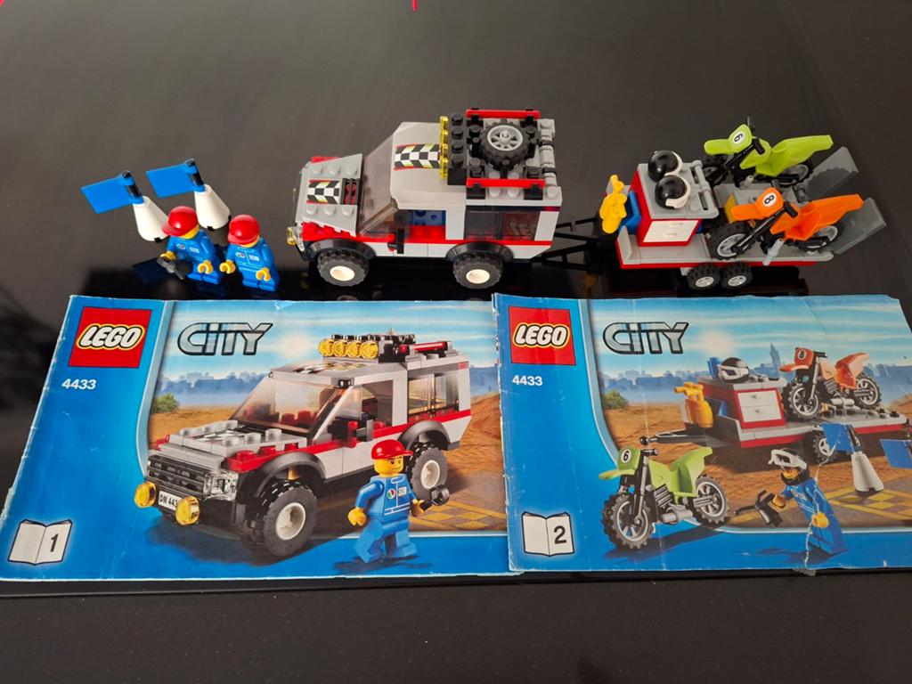 LEGO CITY 4433 4X4 + AANHANGER CROSSMOTOREN, Kinderen en Baby's, Speelgoed | Duplo en Lego, Lego, Ophalen of Verzenden, Compleet