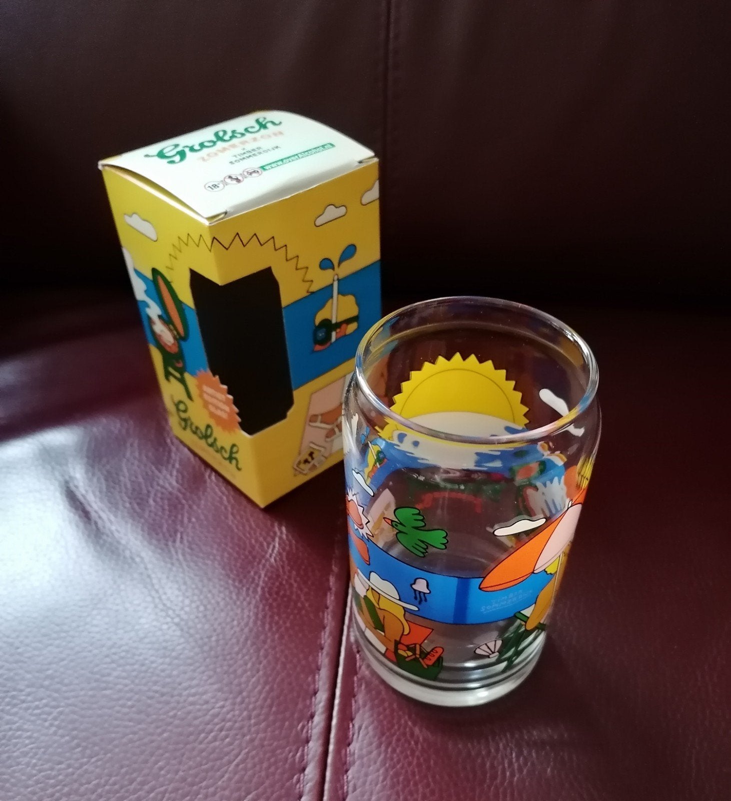 GROLSCH BIER GLAS EDITION GEMAAKT DOOR TIMER (GLOEDNIEUW)., Verzamelen, Biermerken, Ophalen of Verzenden, Nieuw, Glas of Glazen