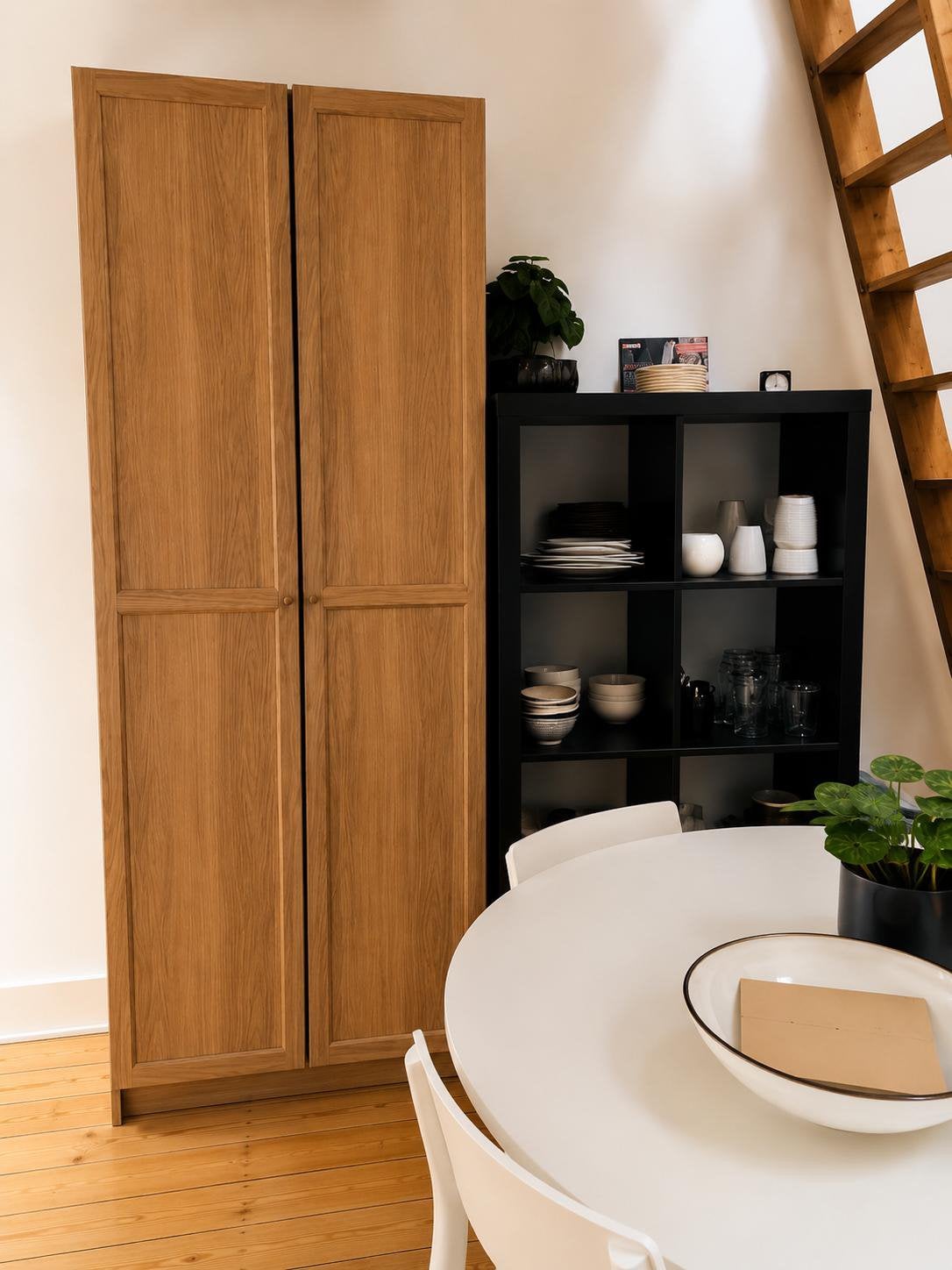 Ikea Billy Boekenkast Eiken met Oxberg Deuren, Ophalen