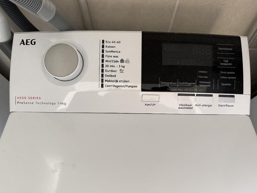 AEG wasmachine bovenlader, Witgoed en Apparatuur, Wasmachines, Ophalen, 1200 tot 1600 toeren, 4 tot 6 kg, Bovenlader