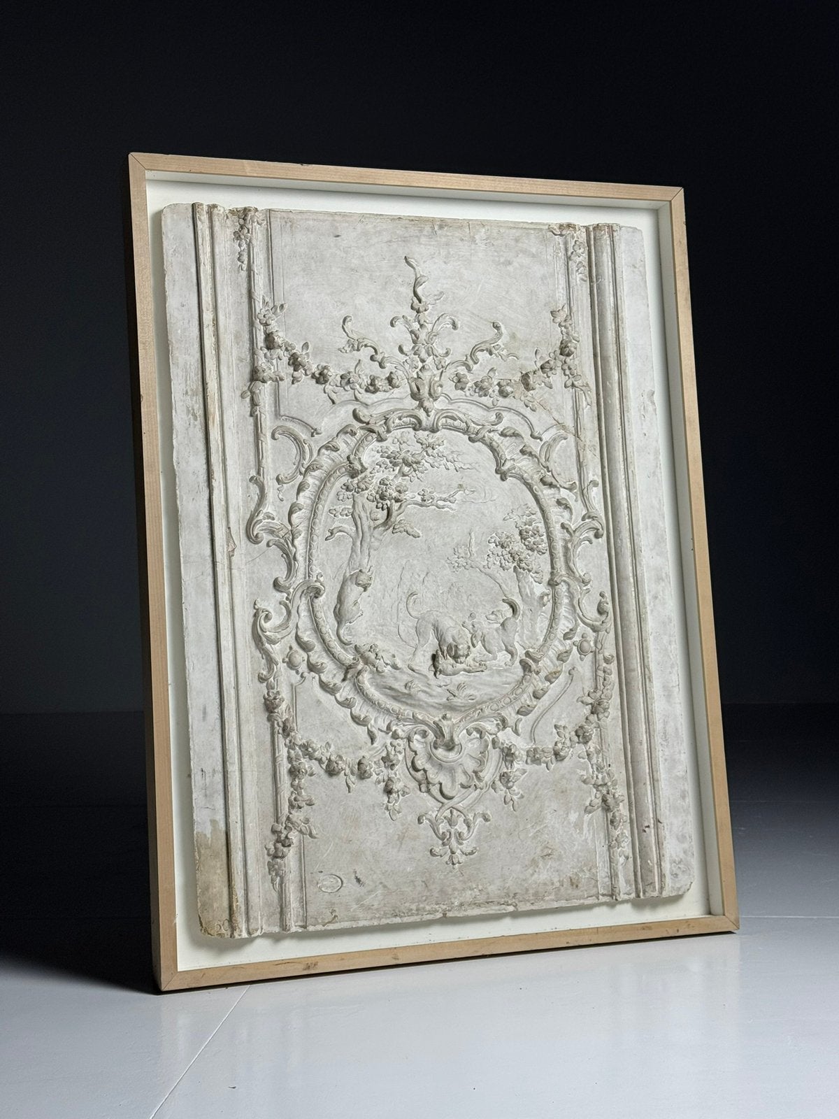 Gipsen plafond ornament ingelijst, Ophalen of Verzenden