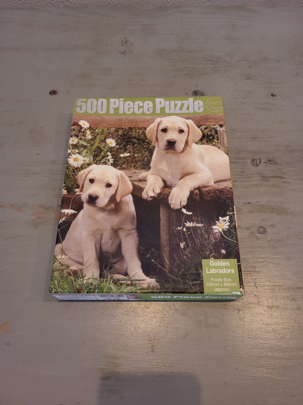 Golden Labradors, puzzel 500st, Ophalen of Verzenden, 500 t/m 1500 stukjes, Zo goed als nieuw, Legpuzzel