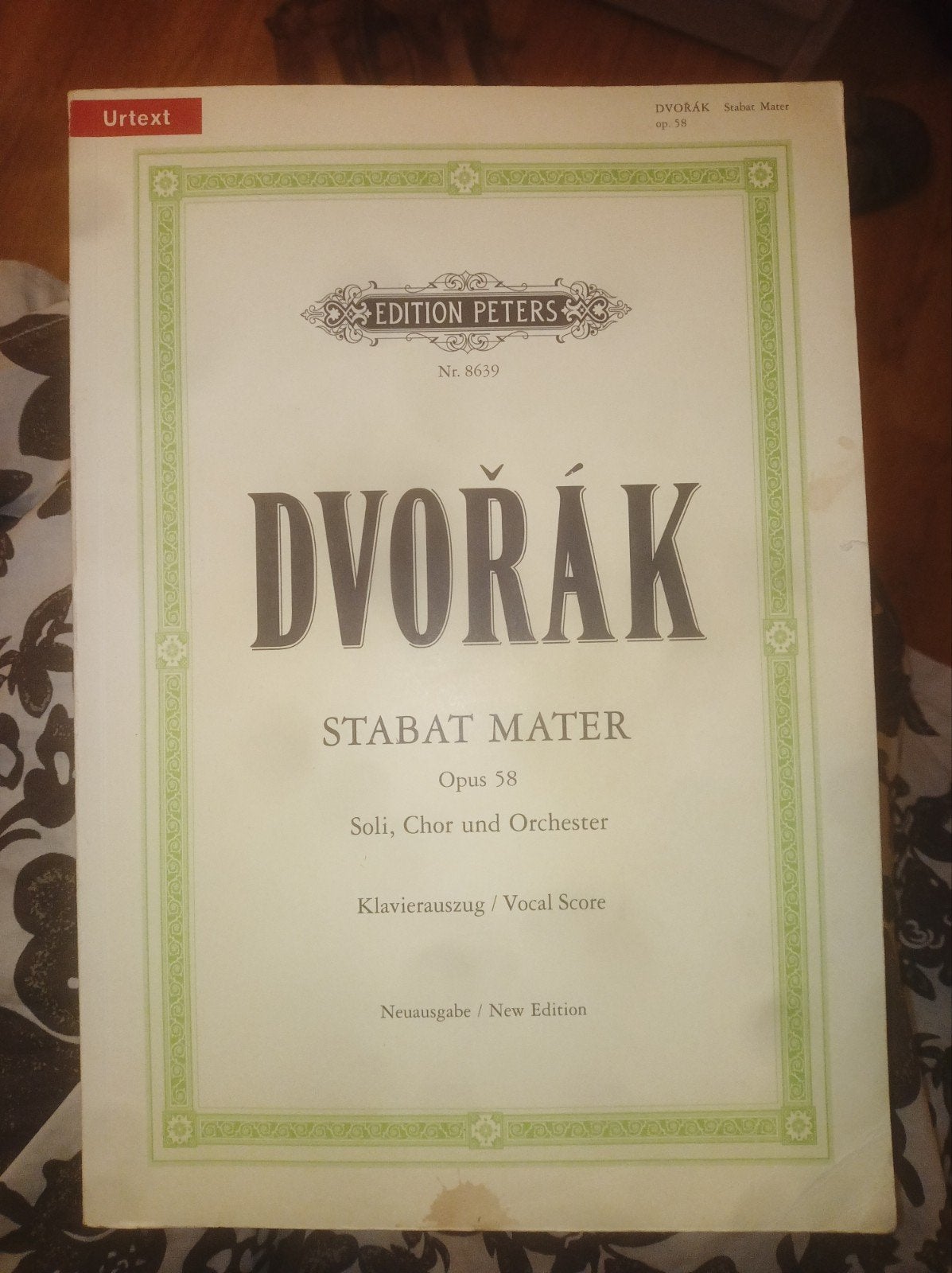 koorpartij Dvorak Stabat Mater, Ophalen of Verzenden, Artiest of Componist, Klassiek, Koor