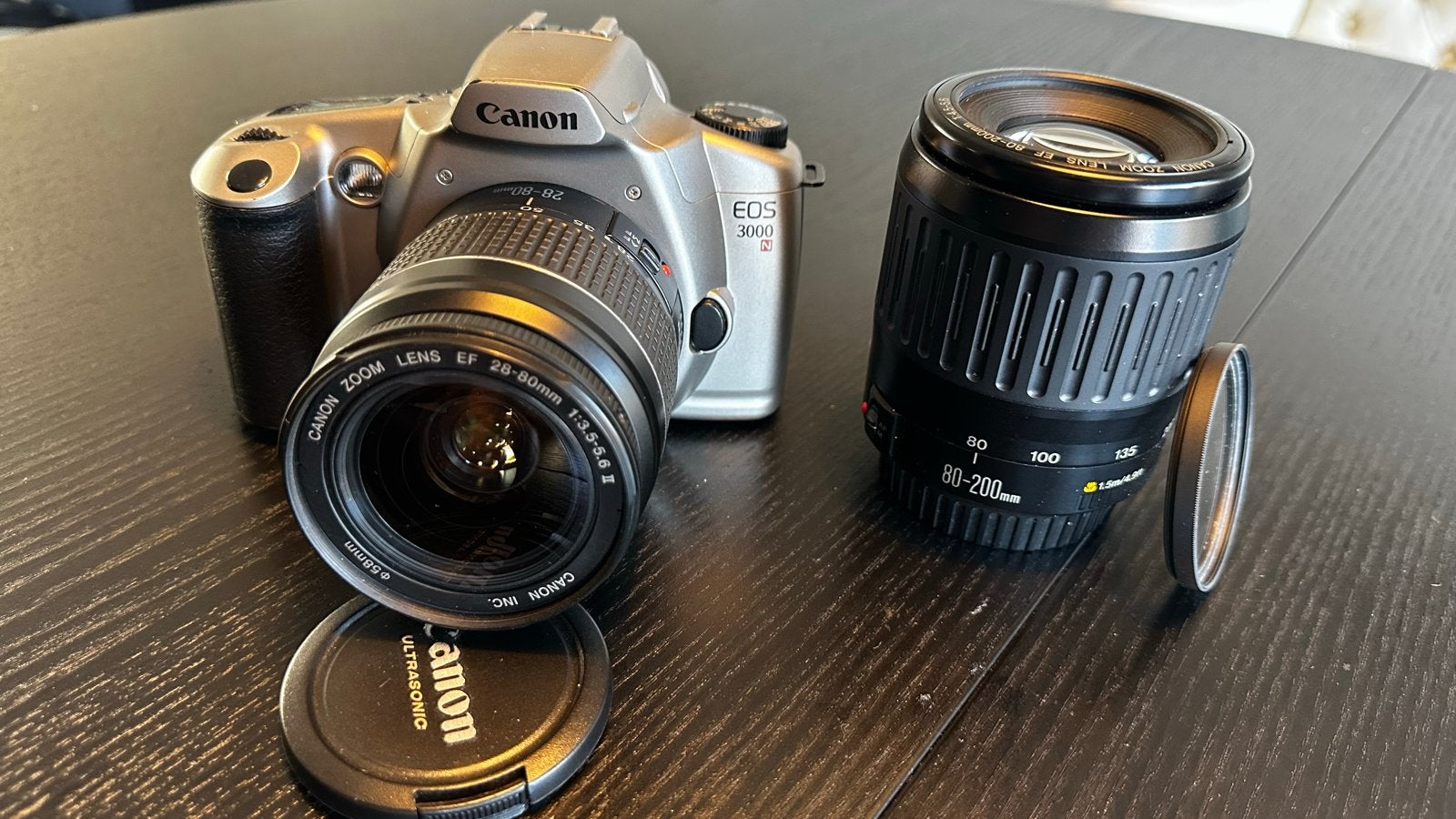 Canon EOS 3000N Spiegelreflexcamera met 2 lenzen, Ophalen of Verzenden, Gebruikt, Spiegelreflex, Canon