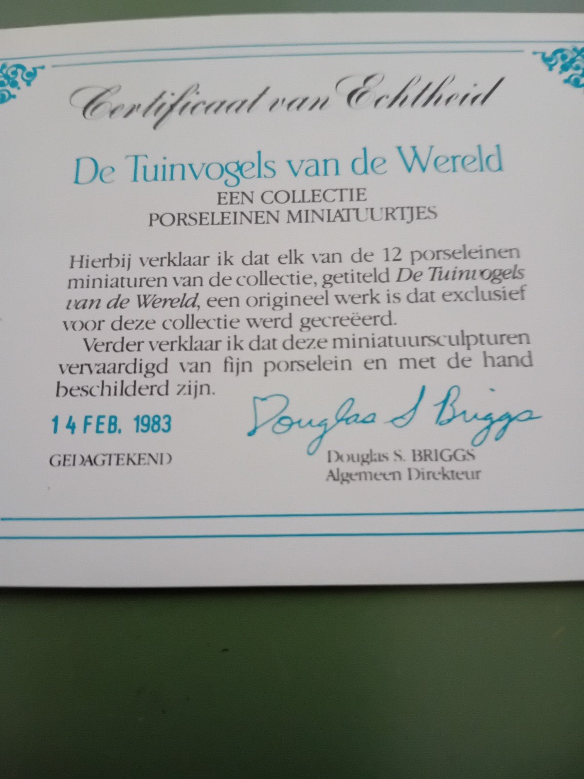 De Tuinvogels van de Wereld - Porseleinen Miniatuurtjes, Ophalen of Verzenden