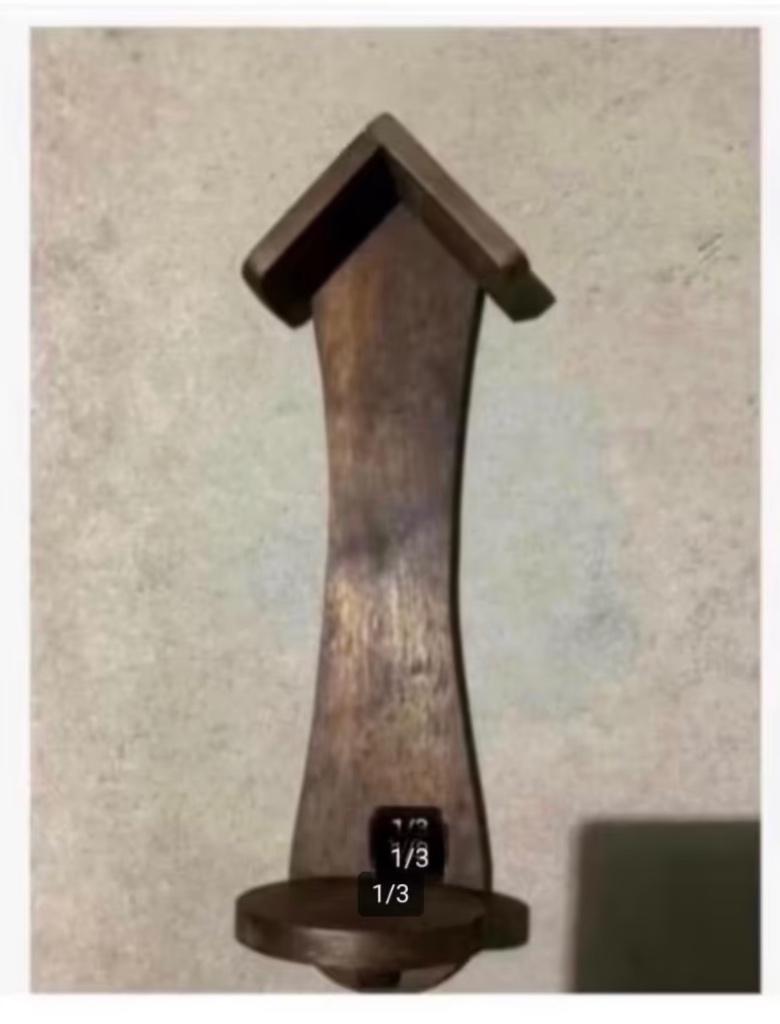 Brocante antieke console plateau voor groot religieus beeld, Ophalen of Verzenden