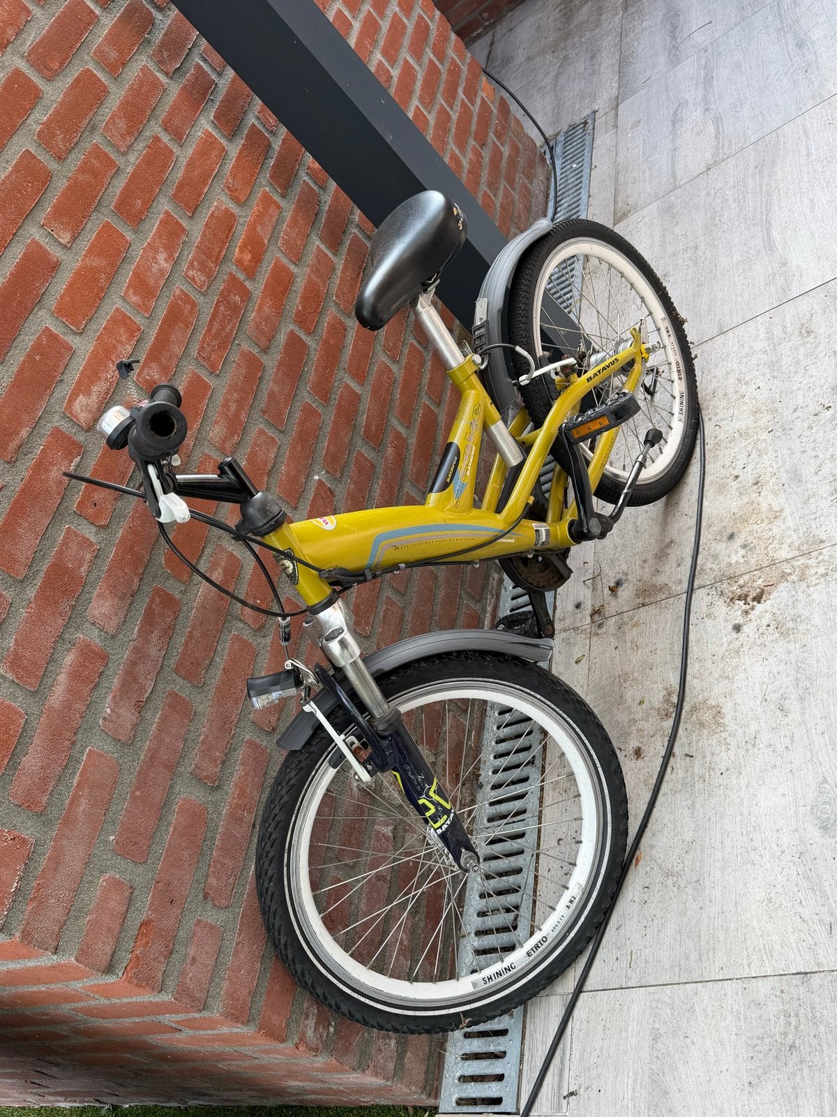 Batavus kinderfiets - Geel - Gebruikt, Ophalen, Gebruikt, Velgrem, 20 inch of meer