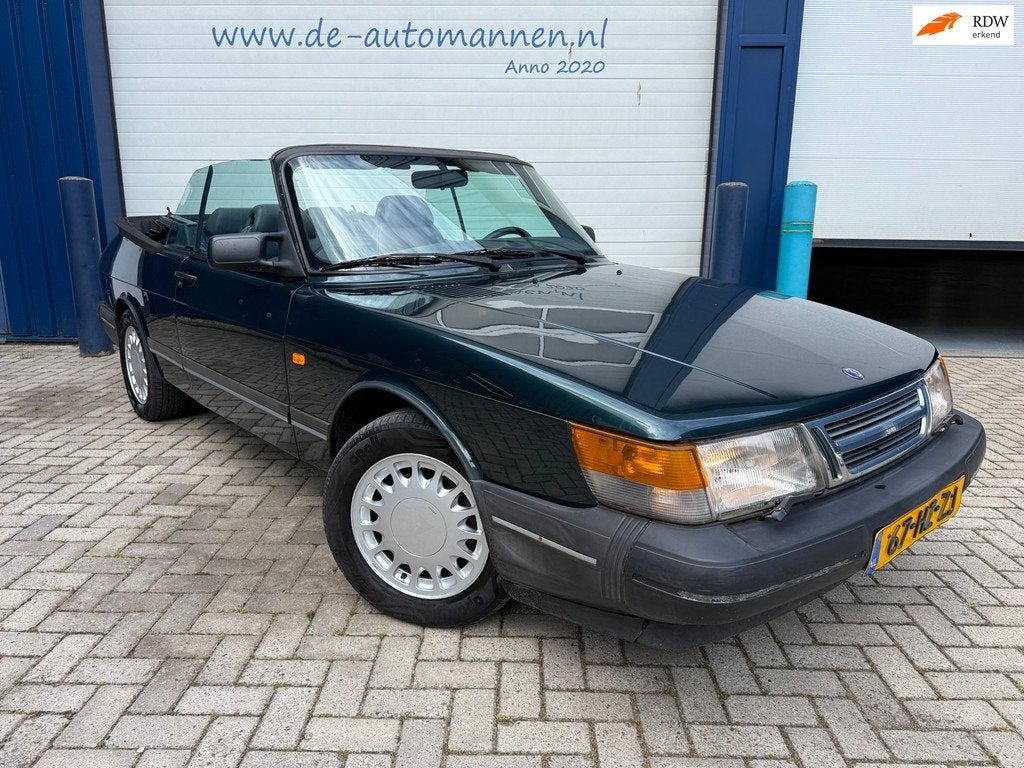 Saab 900 Cabrio 2.0 ep Turbo 140pk / LEER / AIRCO / APK 10-2, Auto's, Saab, Voorwielaandrijving, Beige, 4 cilinders, Cabriolet