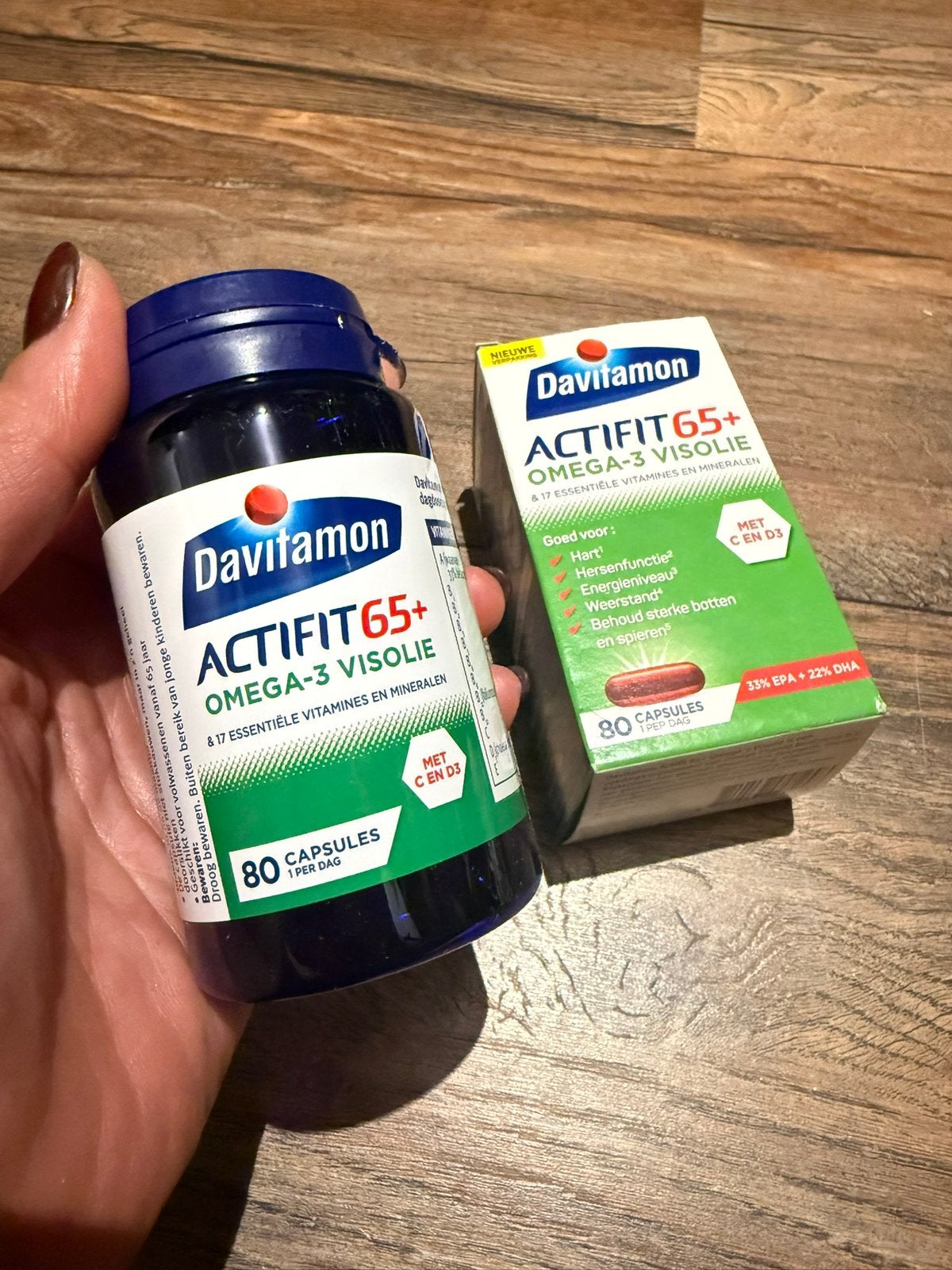 Davitamon Actifit 65+ omega-3 visolie, 80 capsules, Ophalen of Verzenden, Nieuw, Overige typen
