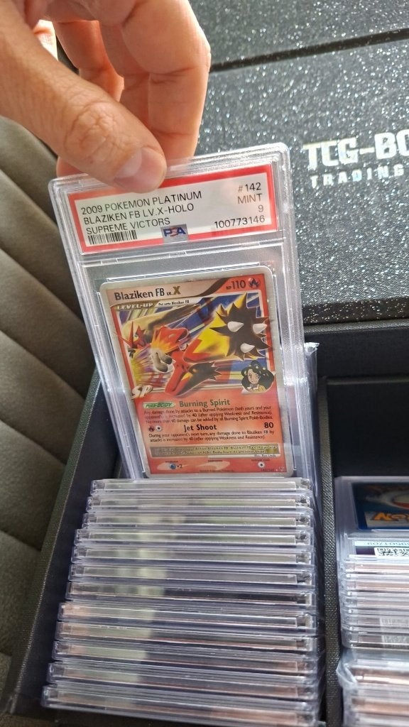 Blaziken lv.x 142 PSA 9 Supreme Victors, Ophalen of Verzenden, Nieuw, Losse kaart, Foil