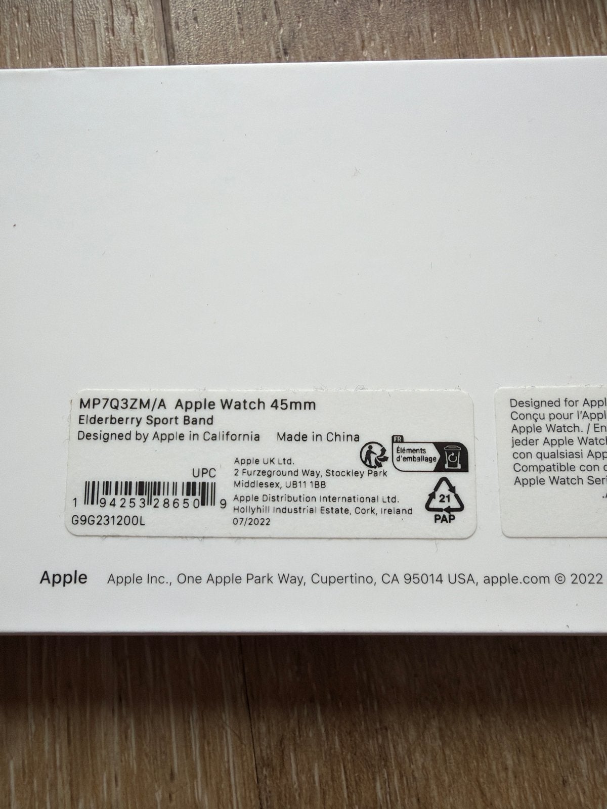 Apple Watch 45mm Elderberry Sport Band, Ophalen of Verzenden, Nieuw, Paars, IOS