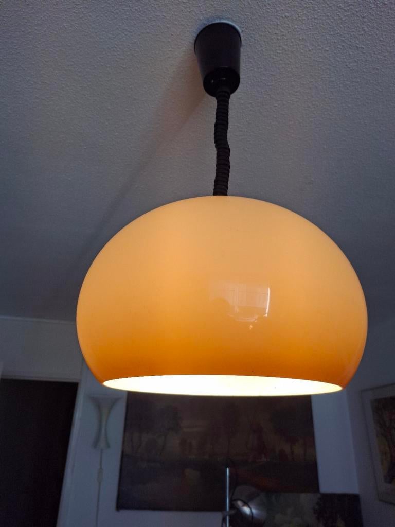 Herda Dijkstra Guzzini Dijkstra mushroom spaceage hanglamp, Ophalen, Minder dan 50 cm