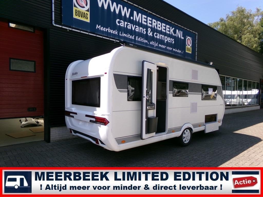 Hobby De Luxe 495 UL €5370,=KORTING LUIFEL+FIETSEND, Caravans en Kamperen, Caravans, Schokbreker, Rondzit, Hobby, Particulier