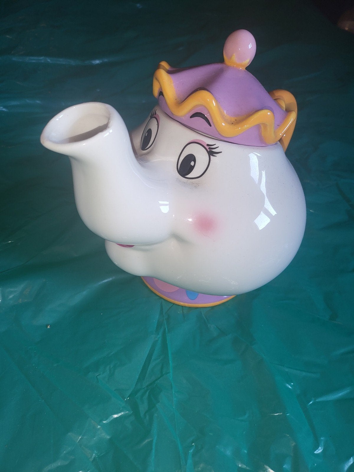 Disney Belle en het Beest Mevrouw Tuit theepot, Verzenden, Overige figuren, Gebruikt, Servies