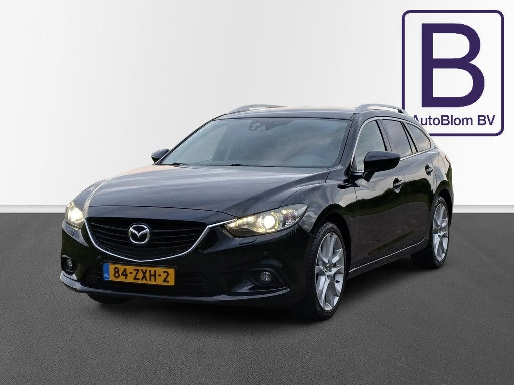 Mazda 6 Sportbreak 2.0 HP GT-M /Clima/Leder/Camera/Navi/Trek, Auto's, Voorwielaandrijving, Gebruikt, 4 cilinders, 6 sportbreak