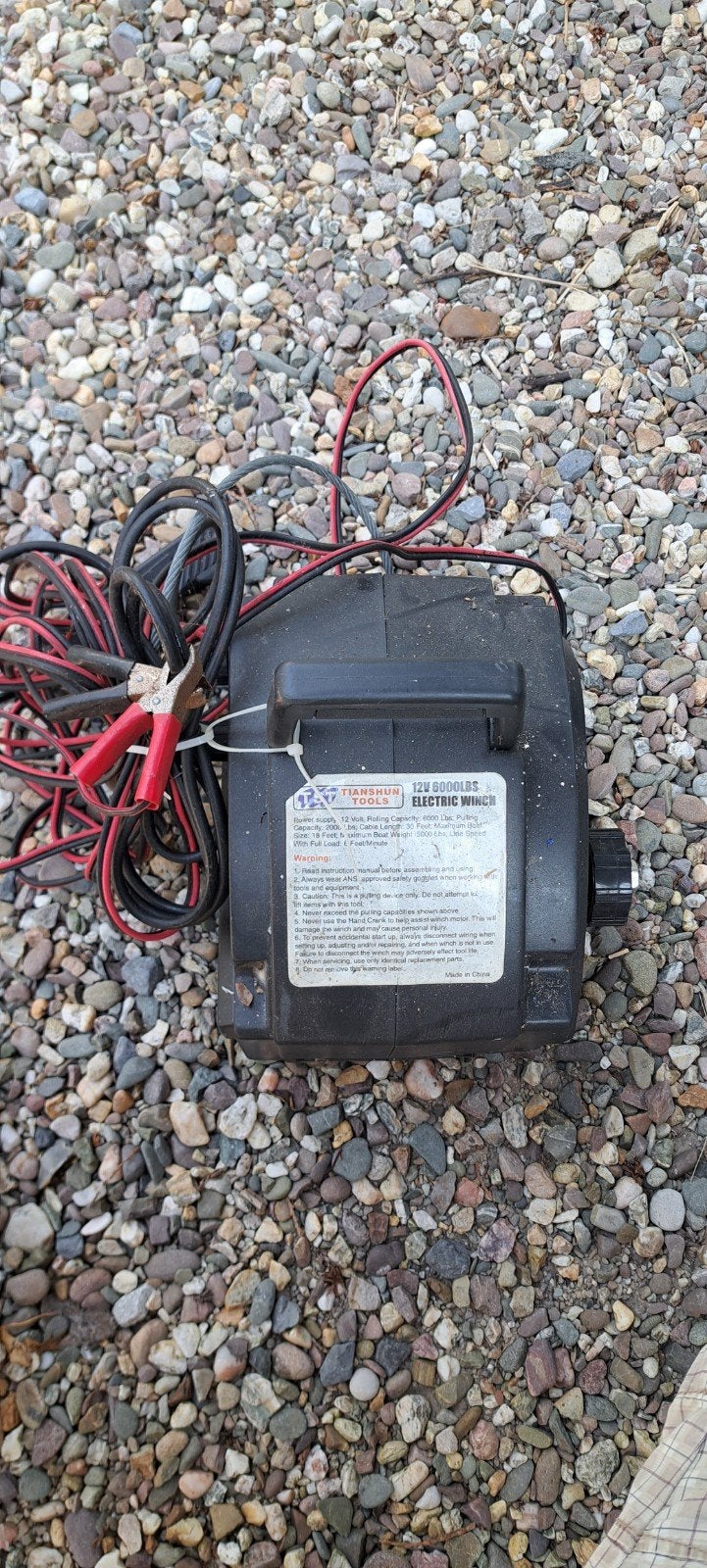 TIANSHUN TOOLS 12V 6000LBS Elektrische Lier, Ophalen, Gebruikt, Elektrisch