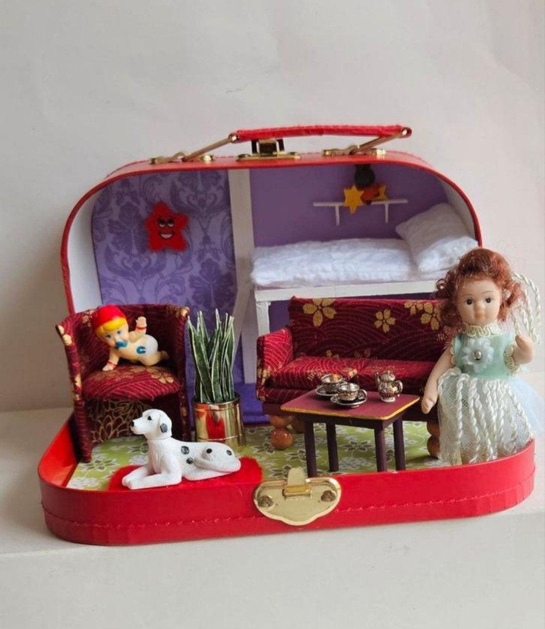 poppenhuis in koffertje, Verzamelen, Ophalen of Verzenden, Nieuw, Poppenhuis