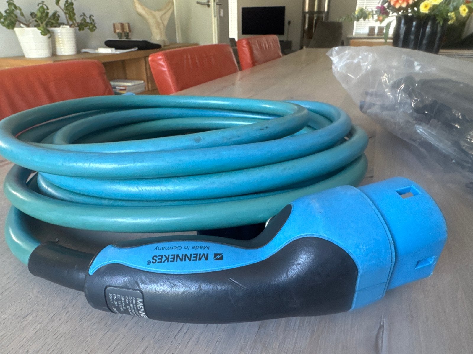 Mennekes Laadkabel Type 2, 32A, 480V - Zo goed als nieuw, Ophalen of Verzenden, Zo goed als nieuw, Laadkabel