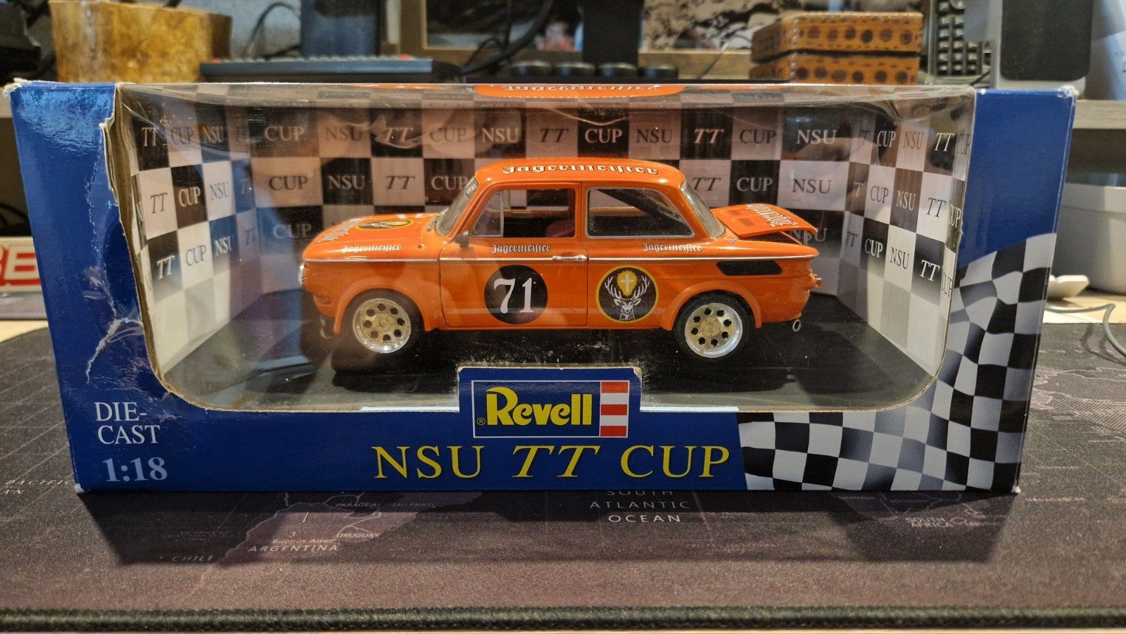 NSU TT Racing Jägermeister 1:18 Modelauto Revell, Hobby en Vrije tijd, Ophalen of Verzenden, Nieuw, Auto, Revell