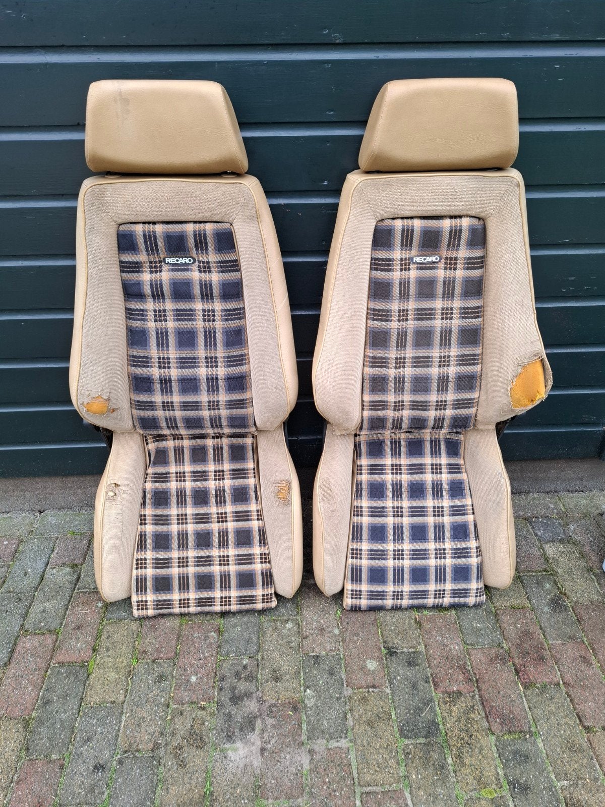 recaro sportstoelen beige, Ophalen, Gebruikt