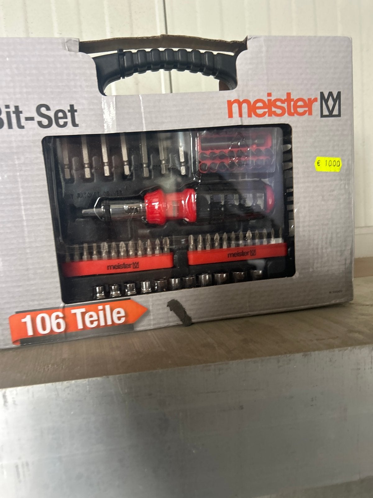 Meister Bit-Set 106-delig met ratelschroevendraaier, Ophalen of Verzenden, Nieuw, Bitset, Overige merken