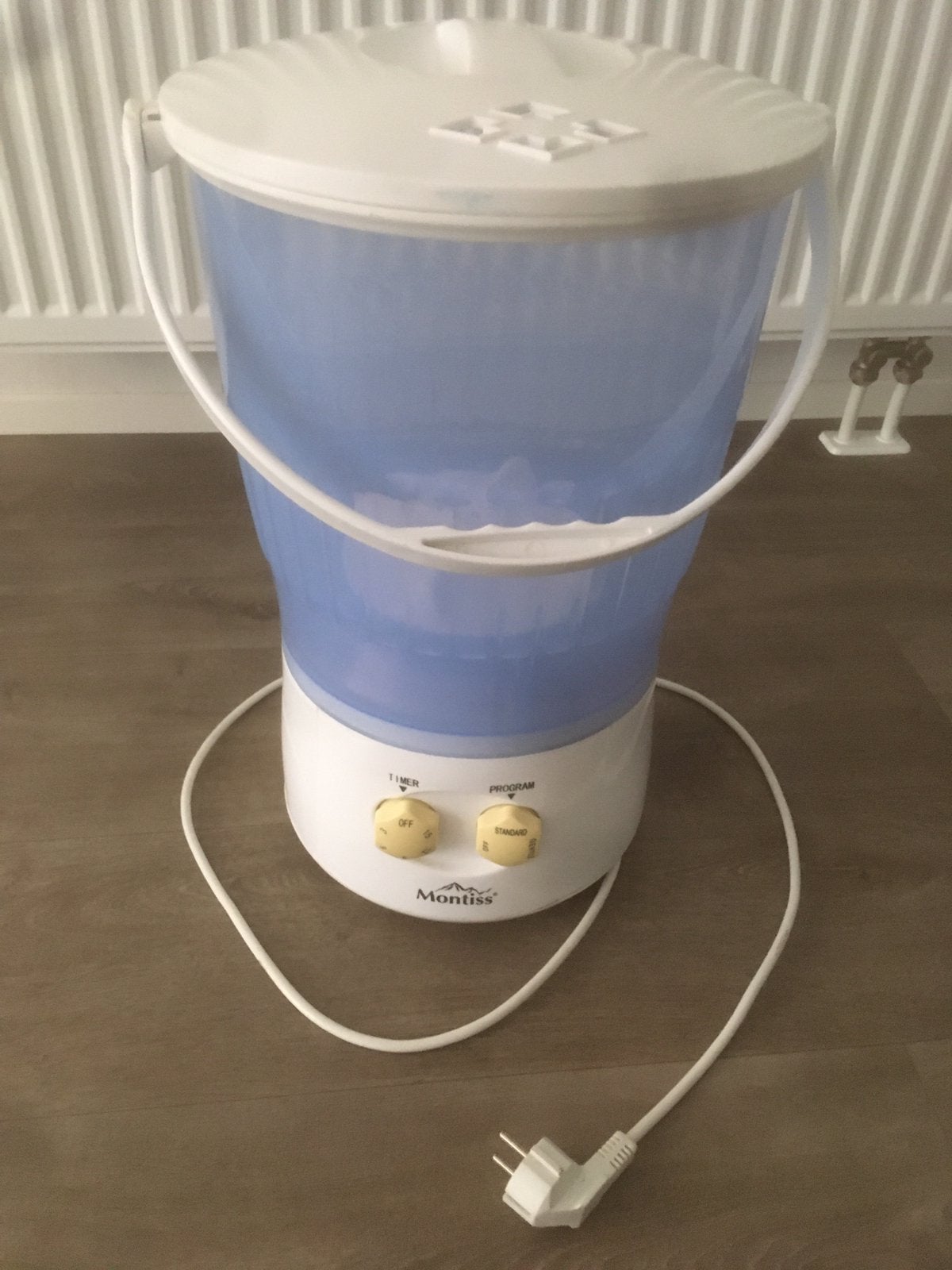 Montiss mini camping wasmachine, Ophalen, Minder dan 85 cm, Minder dan 4 kg, Bovenlader