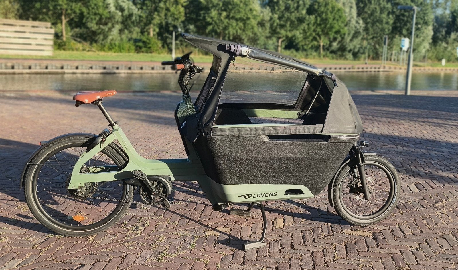 Lovens Explorer S75 bakfiets Complete uitvoering Topstaat!, Fietsen en Brommers, Fietsen | Bakfietsen, 3 kinderen, Huif, Zo goed als nieuw
