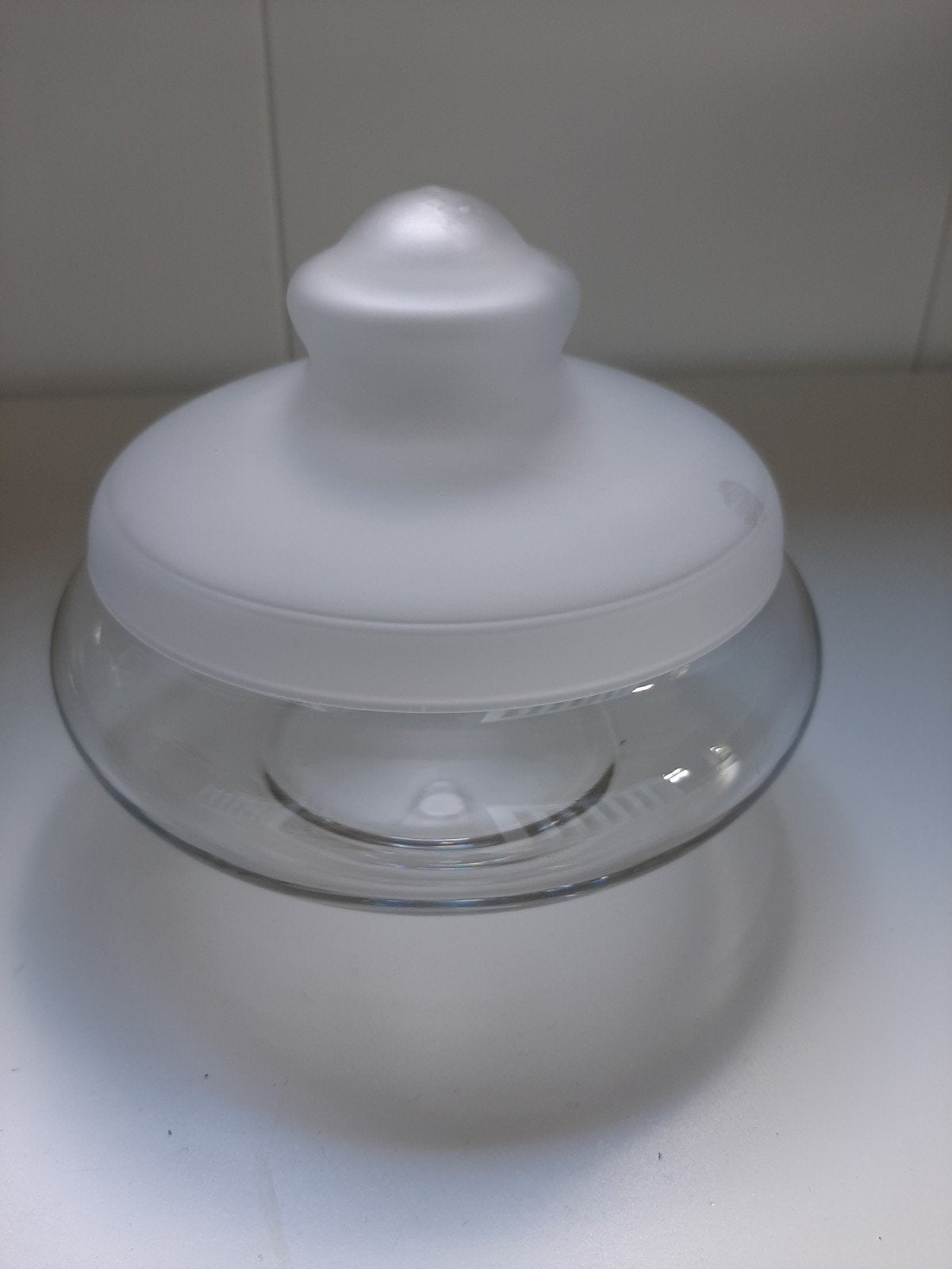 Bonbonniere, glazen schaaltje., Huis en Inrichting, Glas, Ophalen of Verzenden, Gebruikt, Met deksel