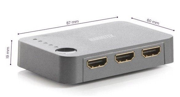 Marmitek Connect 350 UHD 2.0 HDMI 5x AutoSwitch Nieuw, Ophalen of Verzenden, Nieuw, Minder dan 2 meter, HDMI-kabel