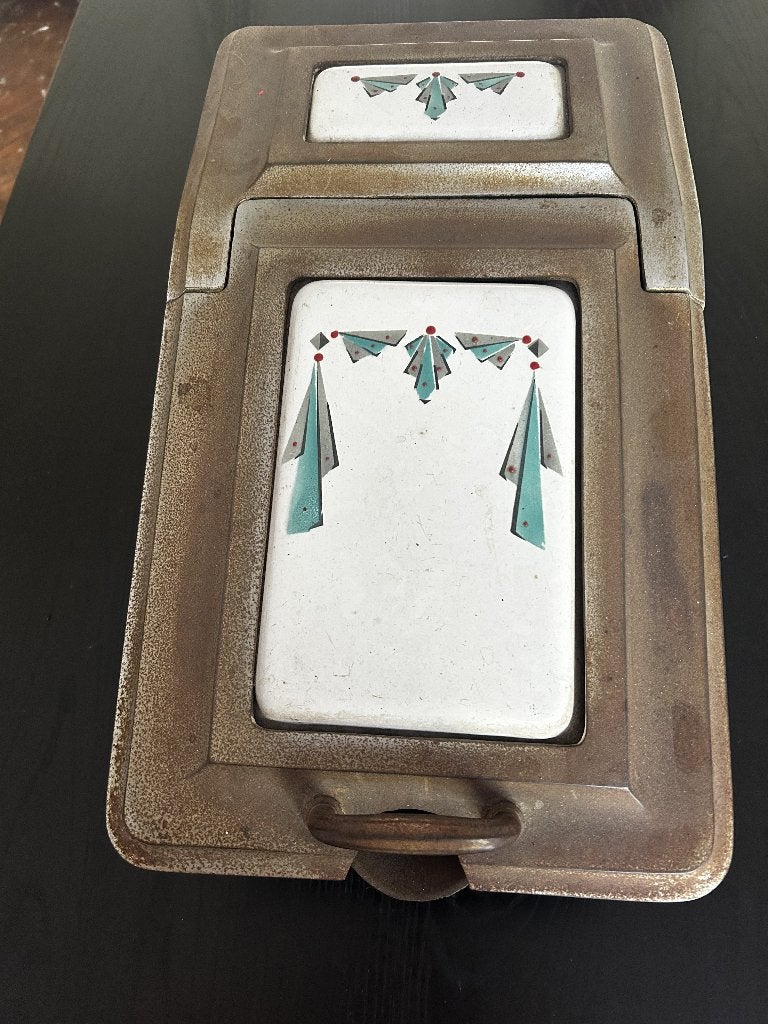 Antieke Art Deco haardbak / kolenbak S. Demoulin ca. 1930, Antiek en Kunst, Antiek | Keramiek en Aardewerk, Ophalen