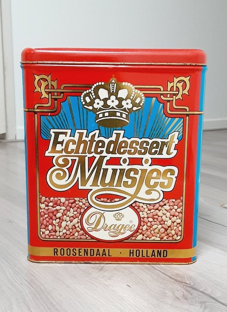 dragee echte dessert muisjes groot winkelblik, Verzenden, Overige