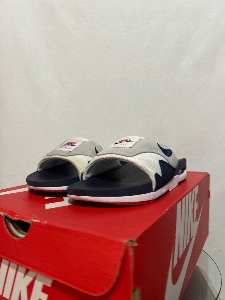 ALS NIEUW! Maat 37,5 - Nike Air Max 1 Slide Obsidian Red, Slippers, Overige kleuren, Verzenden, Nike