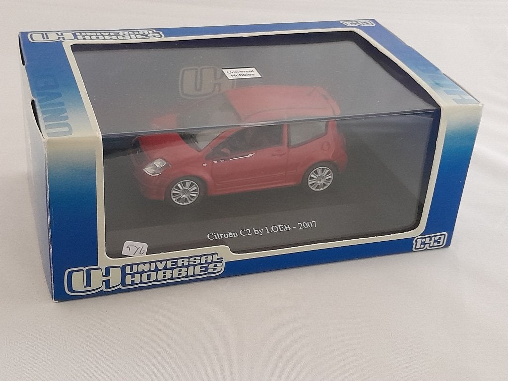 Citroën C2 by Loeb; 1:43 van Universal Hobbies, Hobby en Vrije tijd, Ophalen of Verzenden, Zo goed als nieuw, Auto, Universal Hobbies