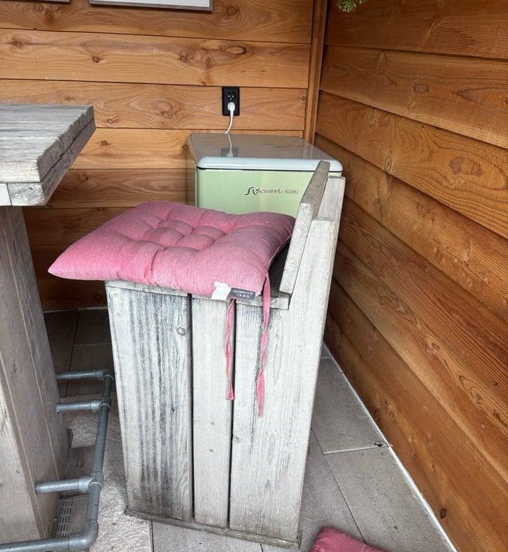 6 Steigerhouten Barstoelen - Zelf Schoonmaken, Ophalen, 90 cm of meer, Hout, Gebruikt