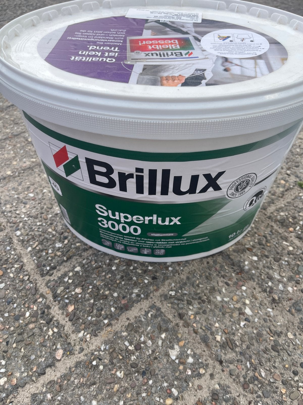 Brillux Superlux 3000 saus - 10 liter wit RAL 9010, Ophalen, 5 tot 10 liter, Wit, Nieuw