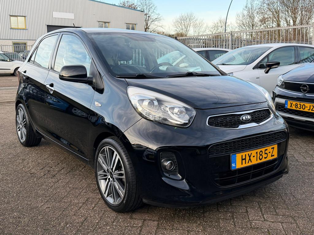 Kia Picanto 1.0 CVVT DynamicLine Colorline / Half Leer / LED, Voorwielaandrijving, Euro 5, Gebruikt, Zwart